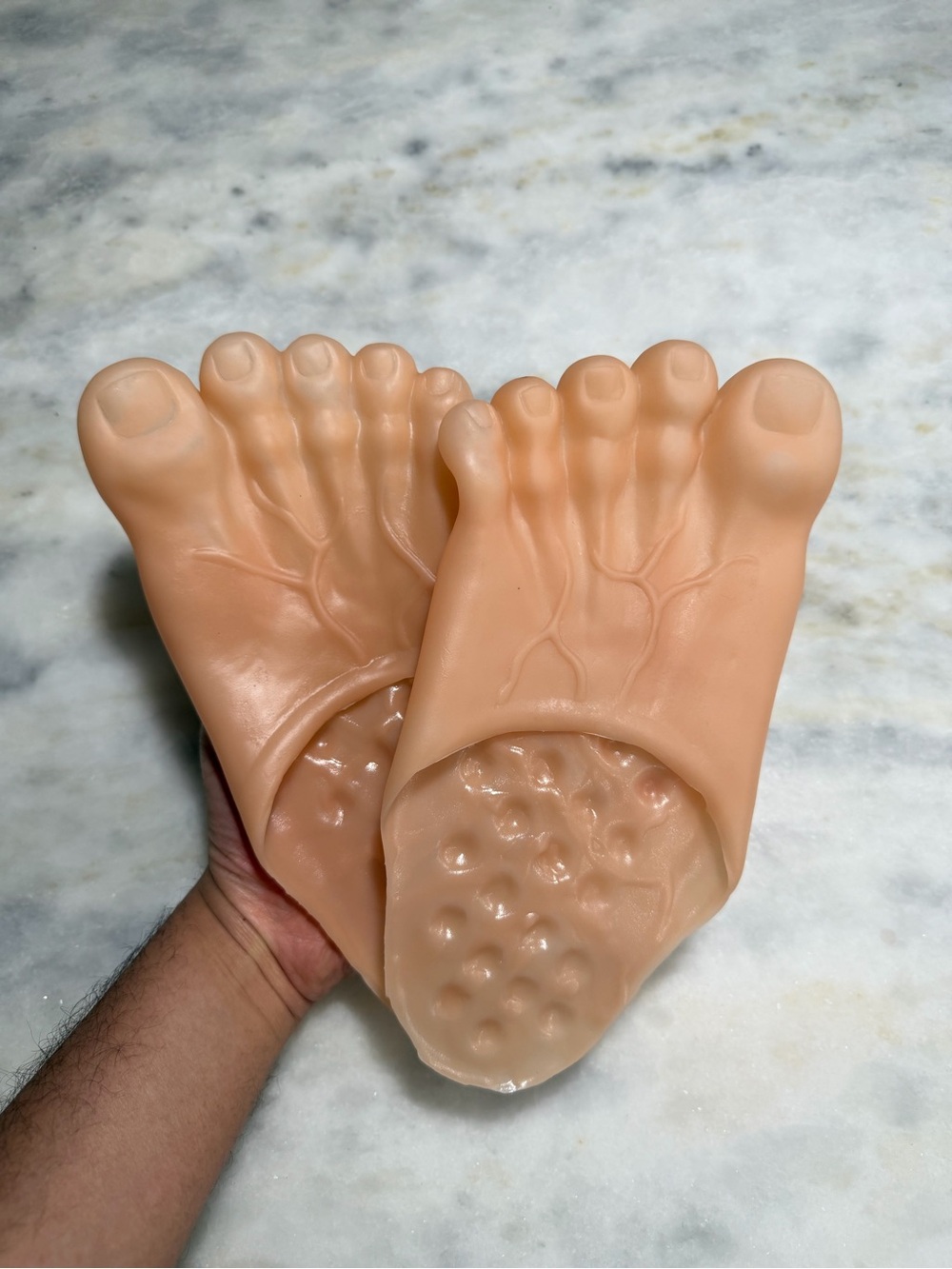 Adult Jumbo Bare Feet Costume Caveman Clown Big Slippers Ogre Hobbit Zombie Foot